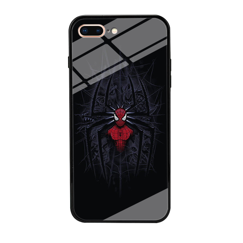 Spiderman Black Logo On The Net iPhone 8 Plus Case
