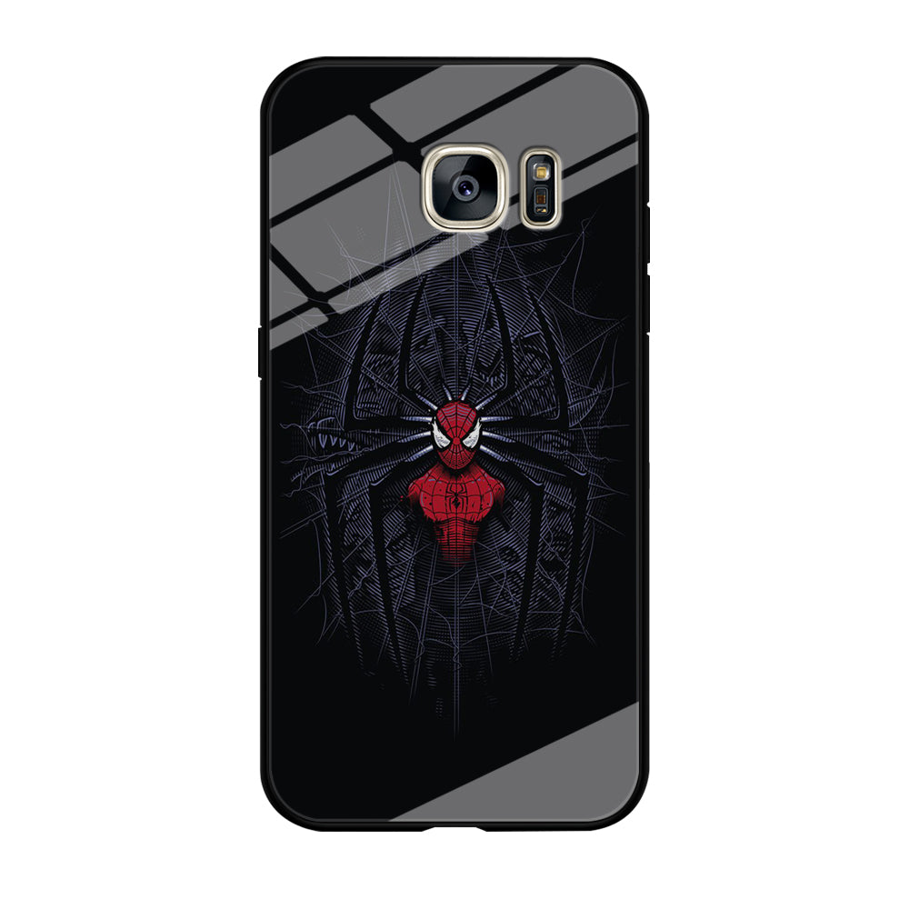 Spiderman Black Logo On The Net Samsung Galaxy S7 Case