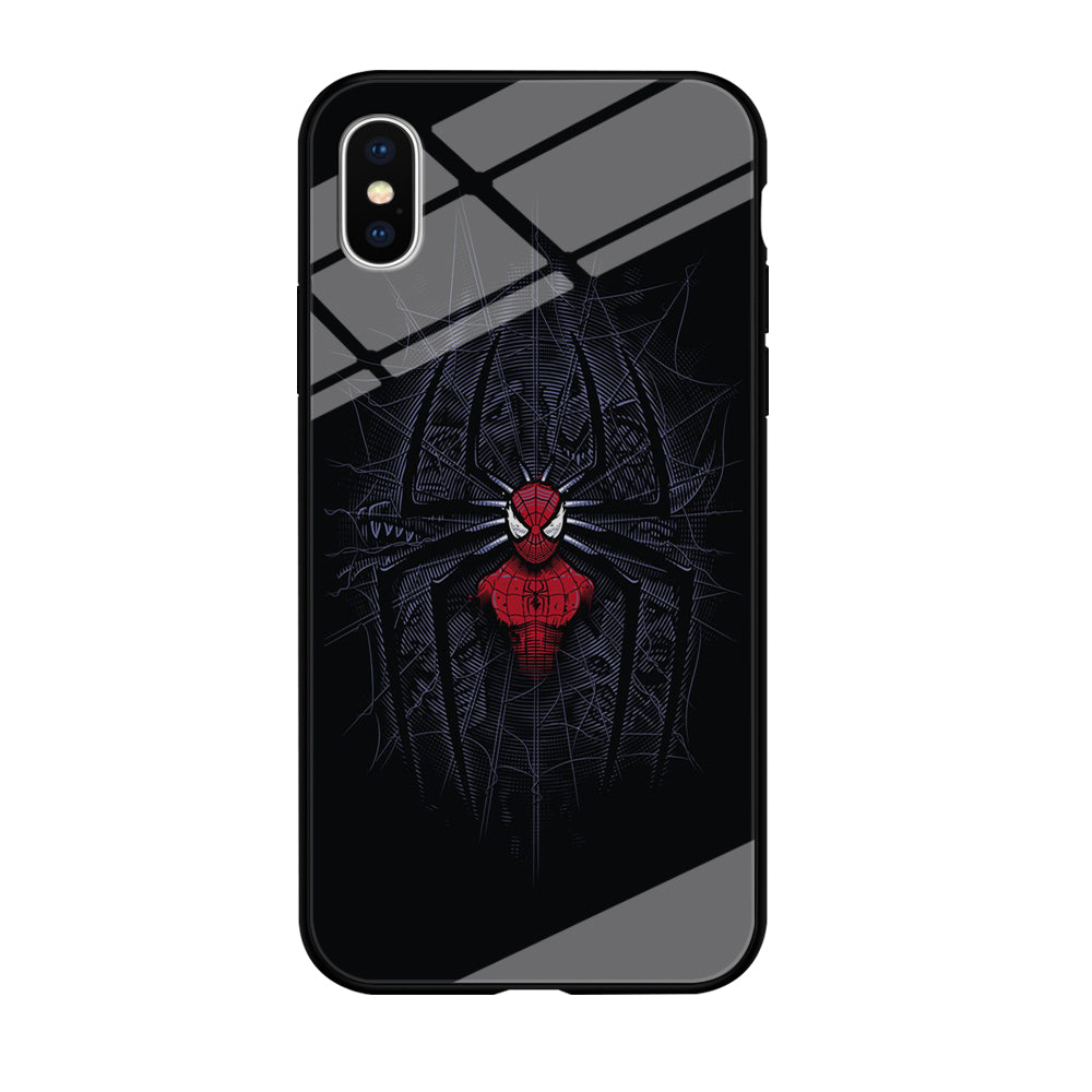 Spiderman Black Logo On The Net iPhone XS MAX Case
