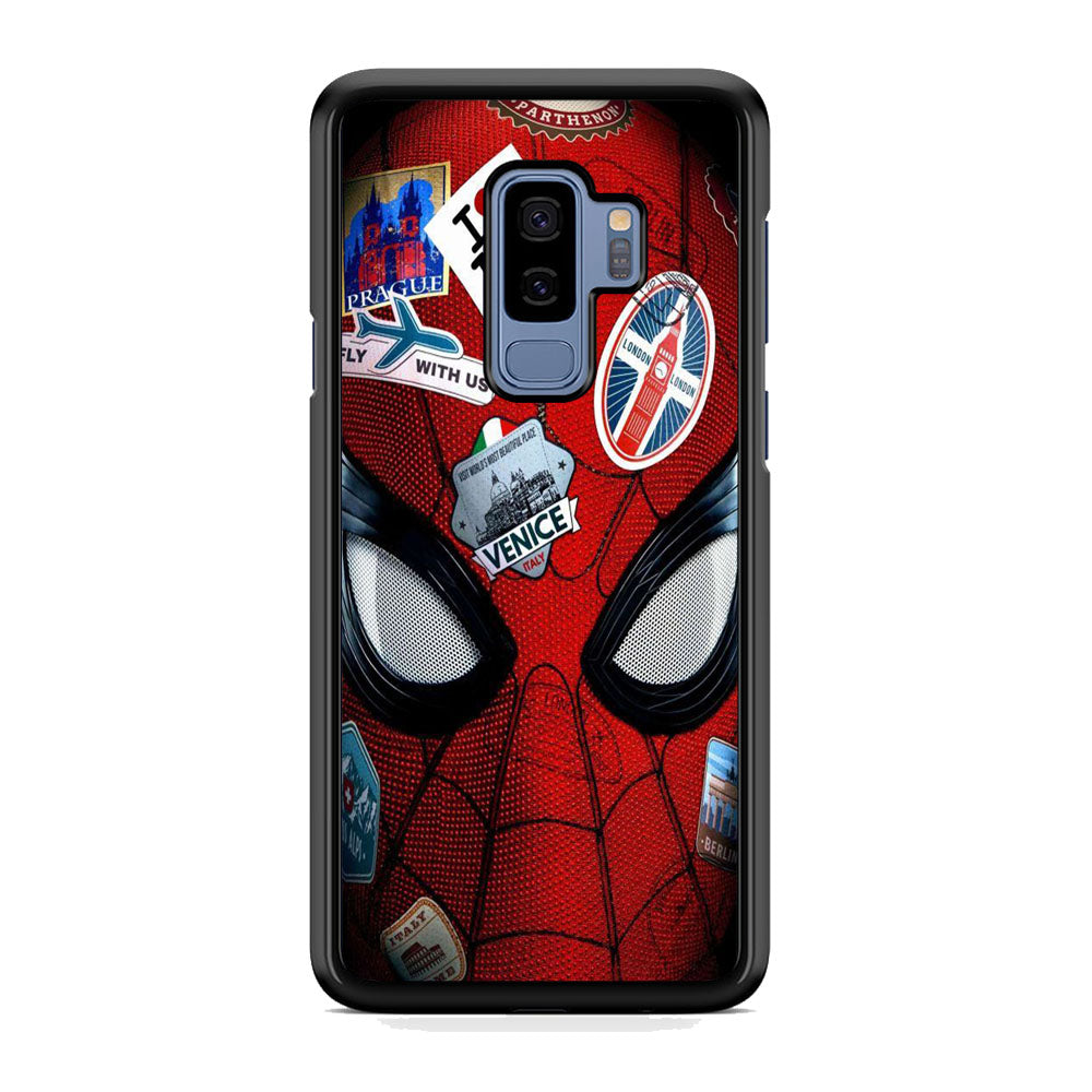 Spiderman Head Full Stickers Samsung Galaxy S9 Plus Case