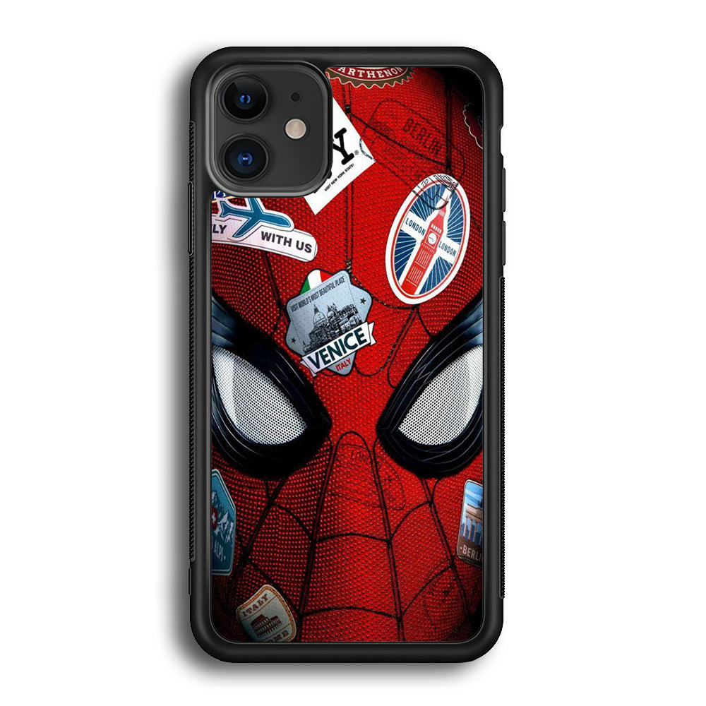 Spiderman Head Full Stickers iPhone 12 Case