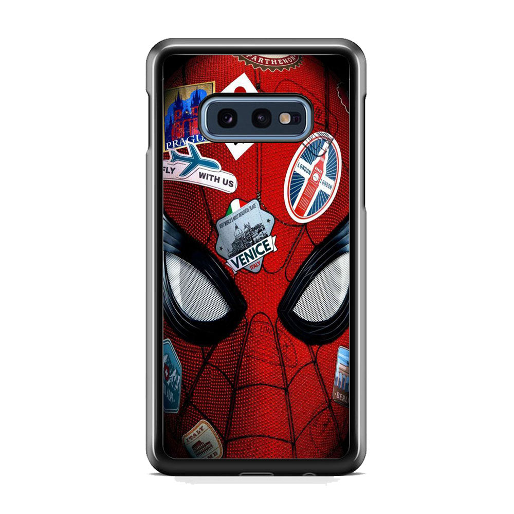 Spiderman Head Full Stickers Samsung Galaxy S10E Case