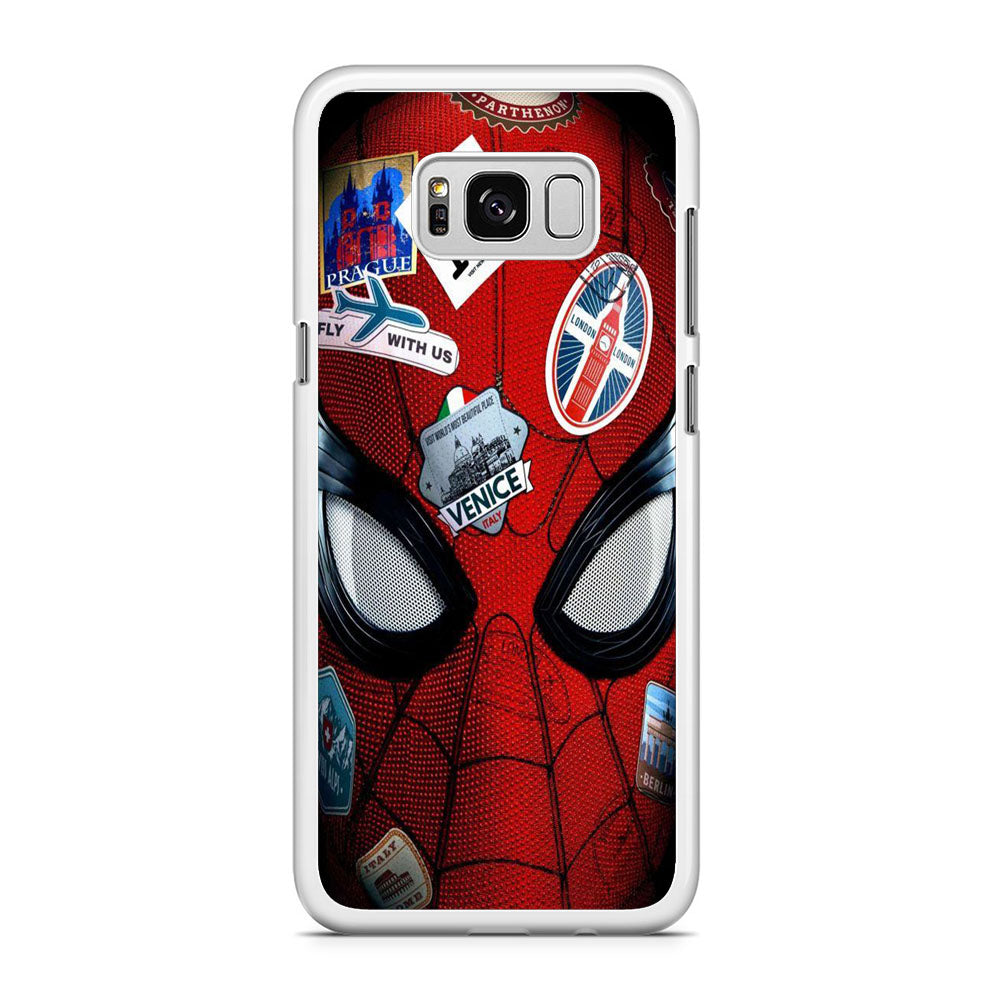 Spiderman Head Full Stickers Samsung Galaxy S8 Case