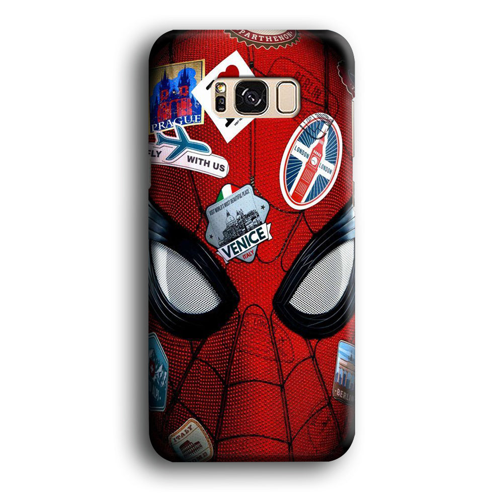Spiderman Head Full Stickers Samsung Galaxy S8 Case