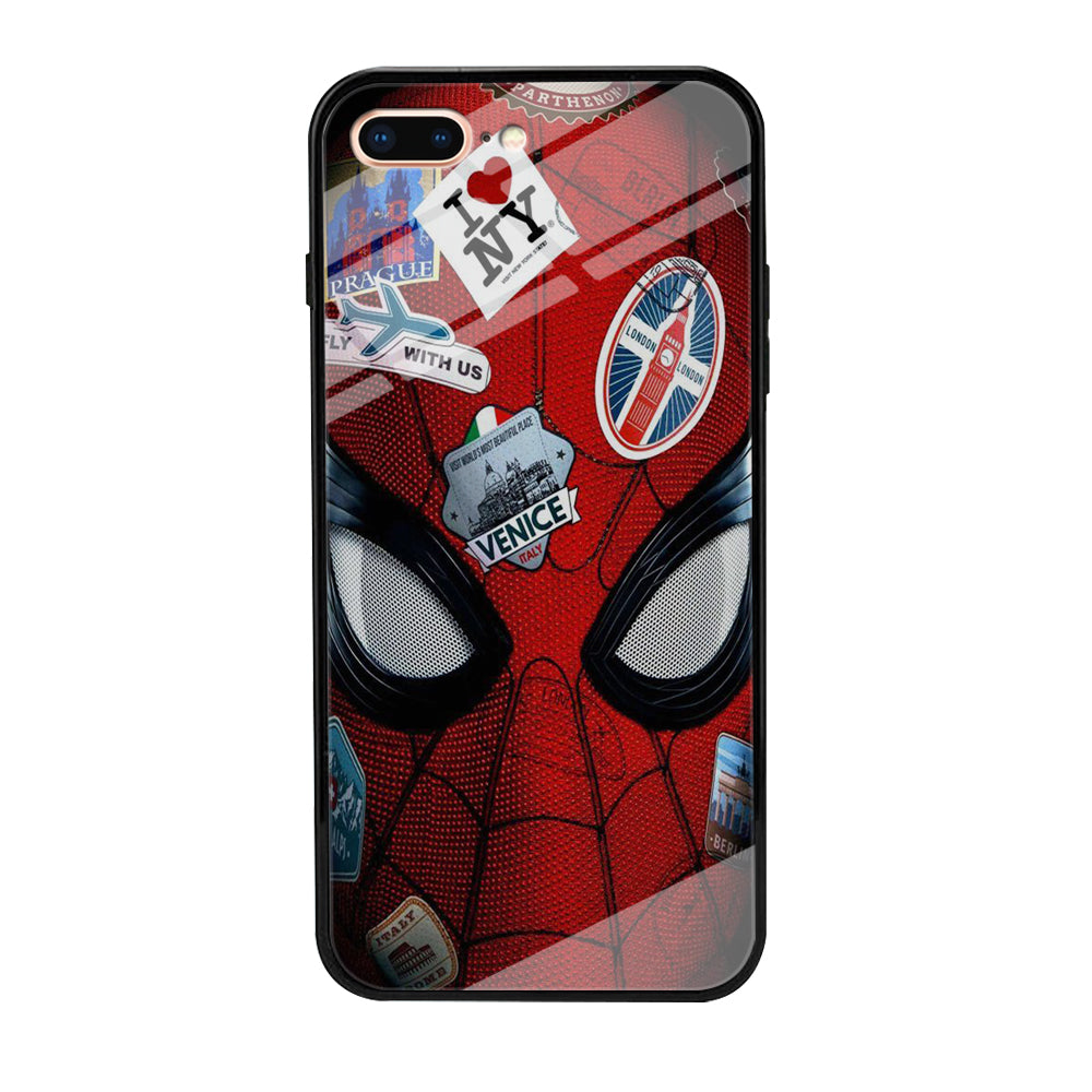 Spiderman Head Full Stickers iPhone 8 Plus Case