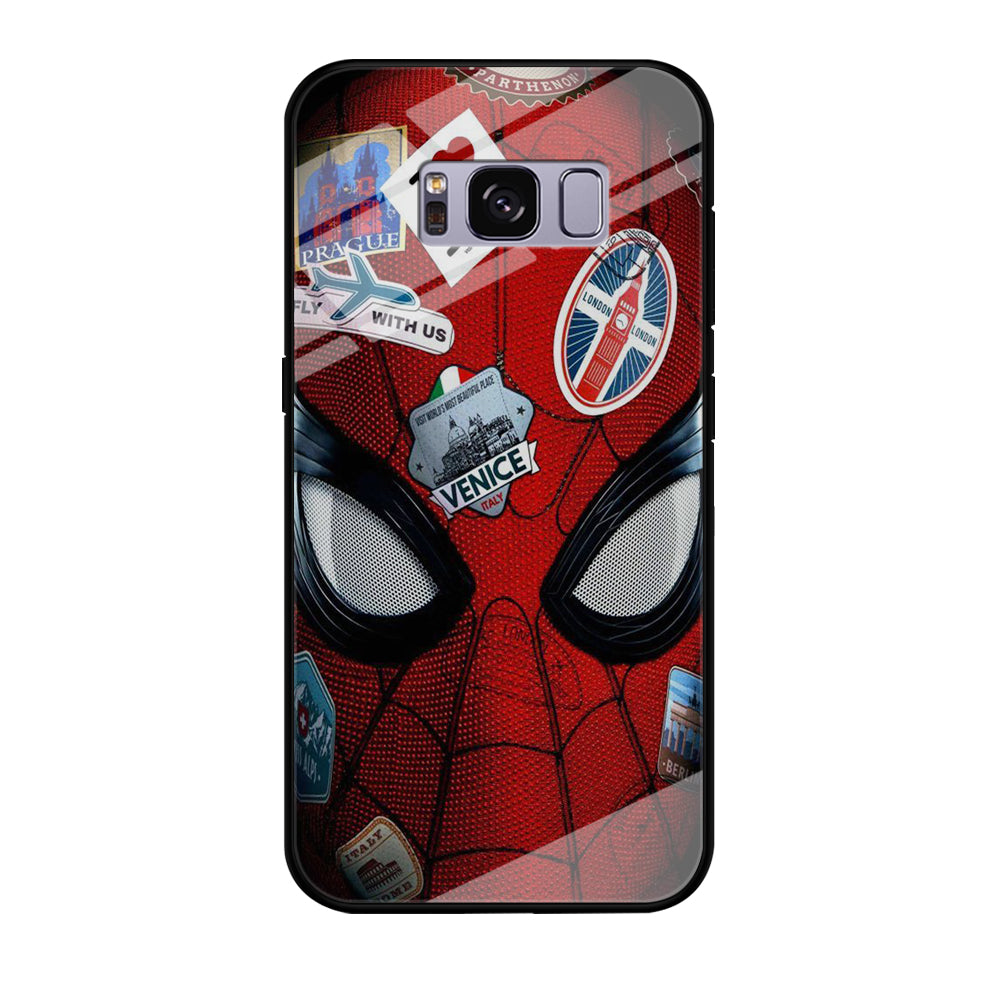Spiderman Head Full Stickers Samsung Galaxy S8 Case