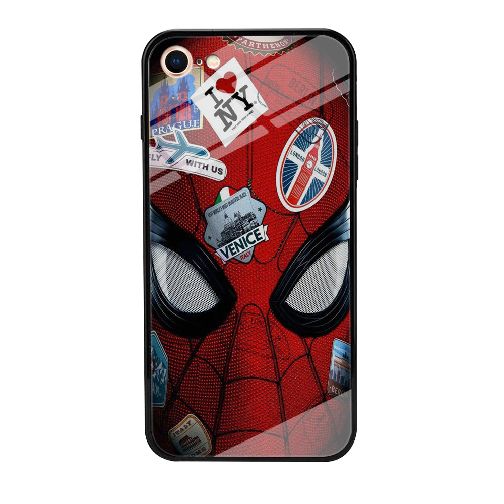 Spiderman Head Full Stickers iPhone 7 Case