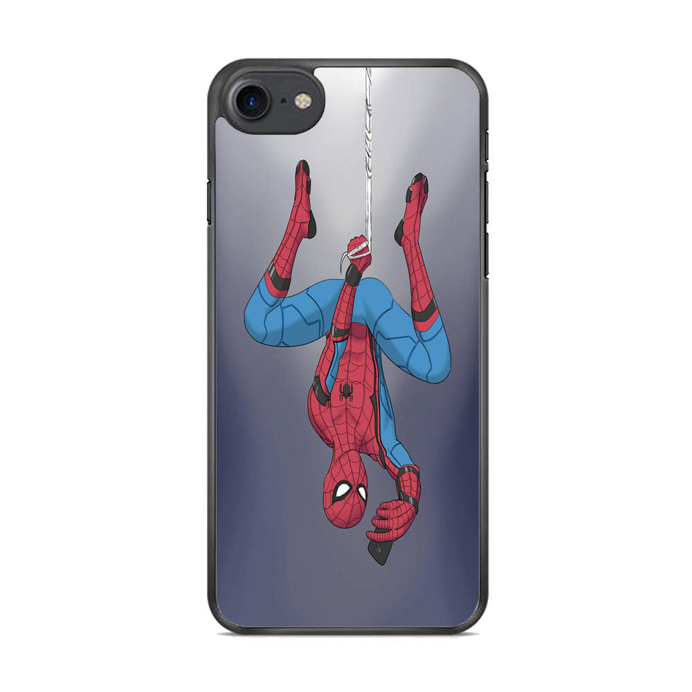 Spiderman Selfie While Hanging iPhone 8 Case