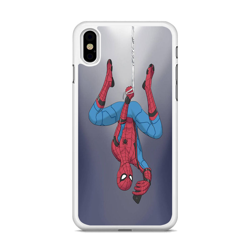 Spiderman Selfie While Hanging iPhone XS Case