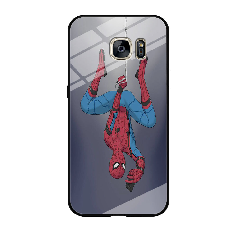 Spiderman Selfie While Hanging Samsung Galaxy S7 Edge Case