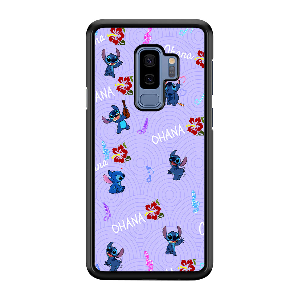 Stitch Patern Lovely Ohana Samsung Galaxy S9 Plus Case