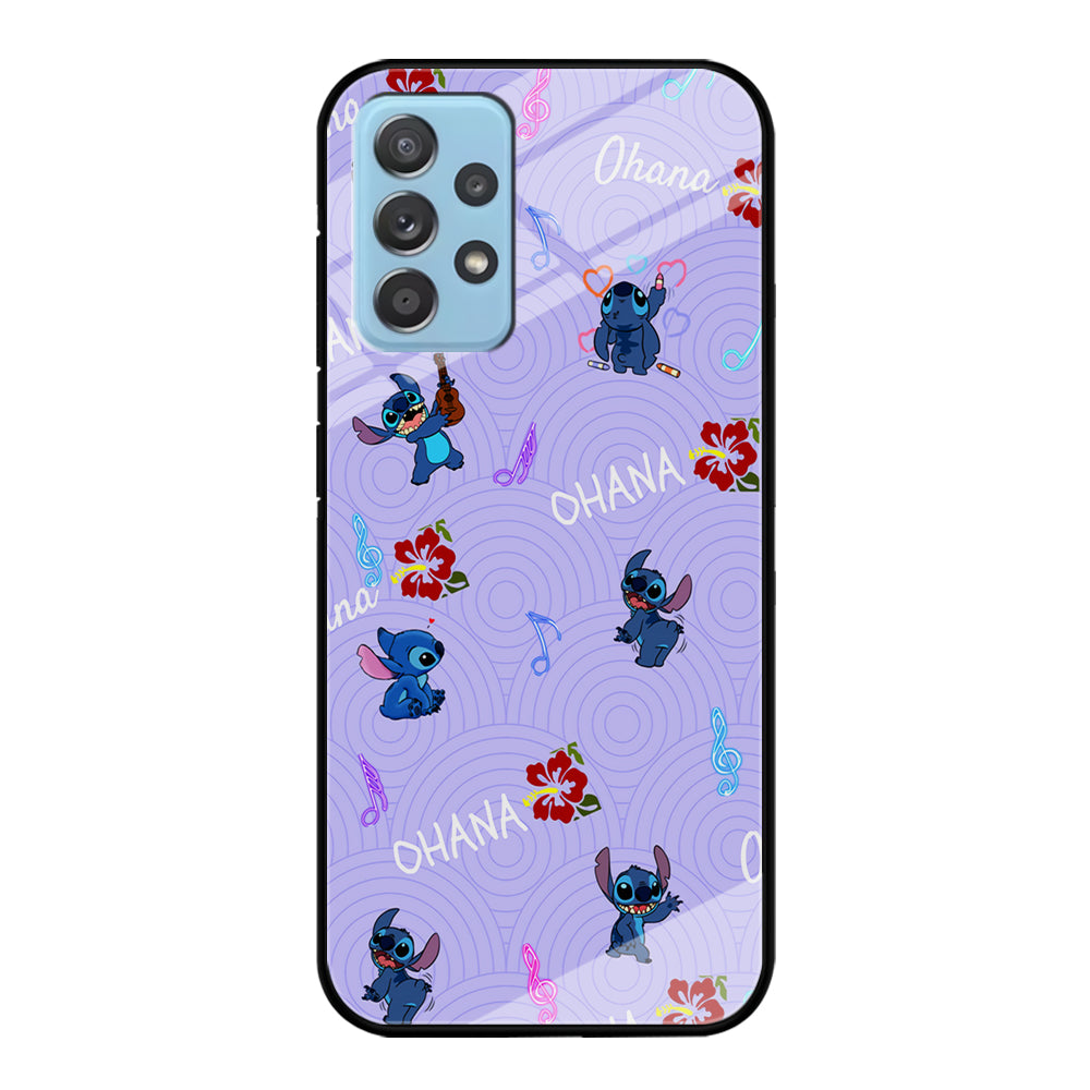 Stitch Patern Lovely Ohana Samsung Galaxy A52 Case