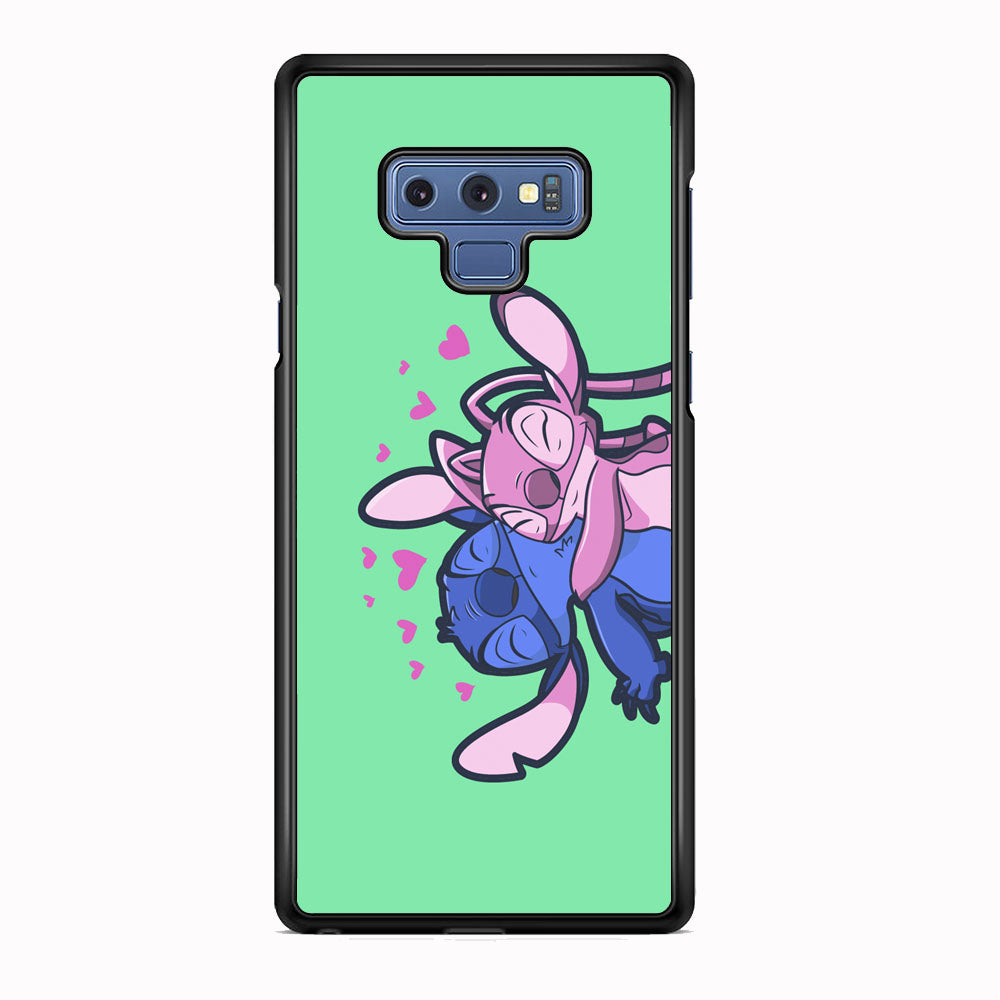 Stitch And Angel Huge Green Wallpaper Samsung Galaxy Note 9 Case