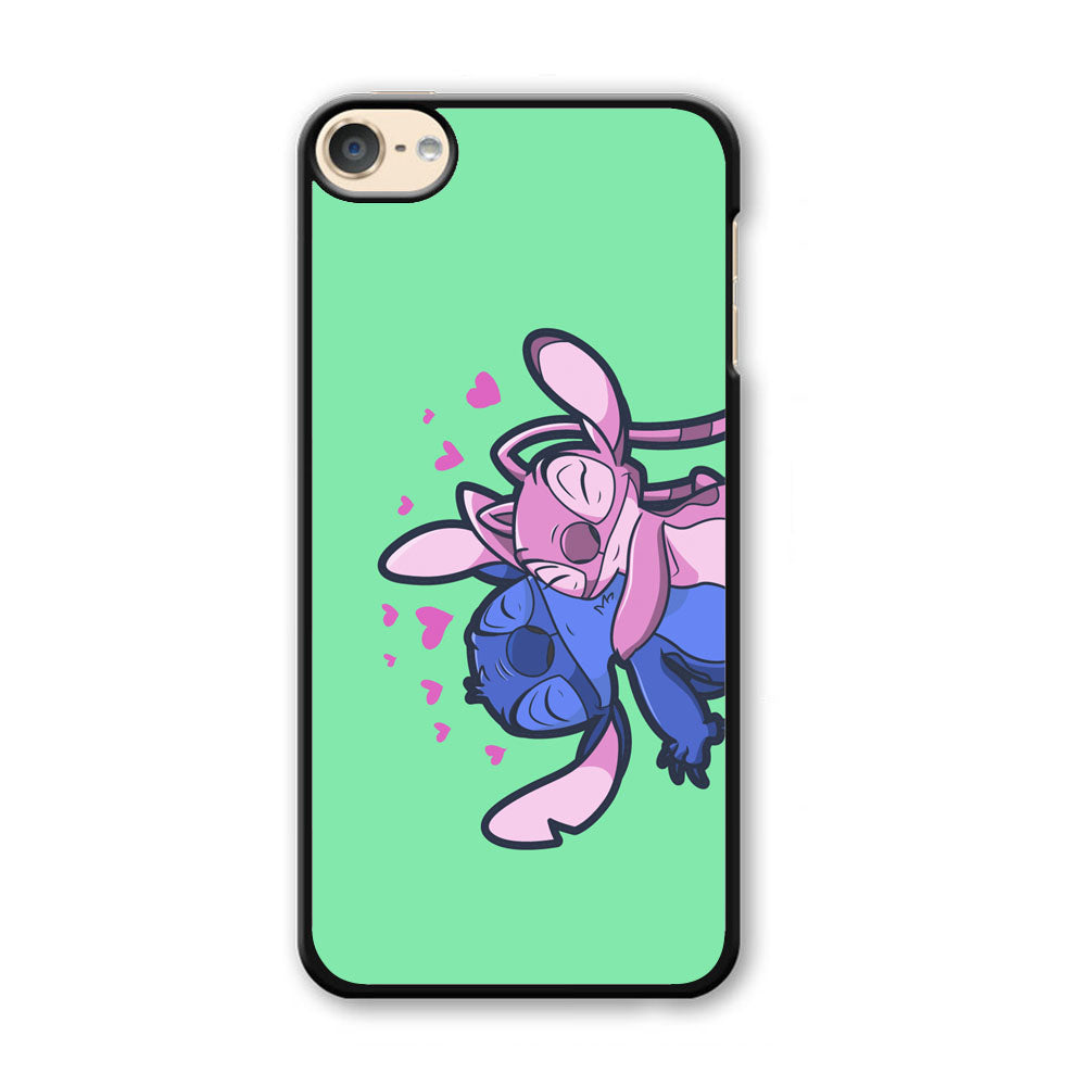Stitch And Angel Huge Green Wallpaper iPod Touch 6 Case - Carneyforia