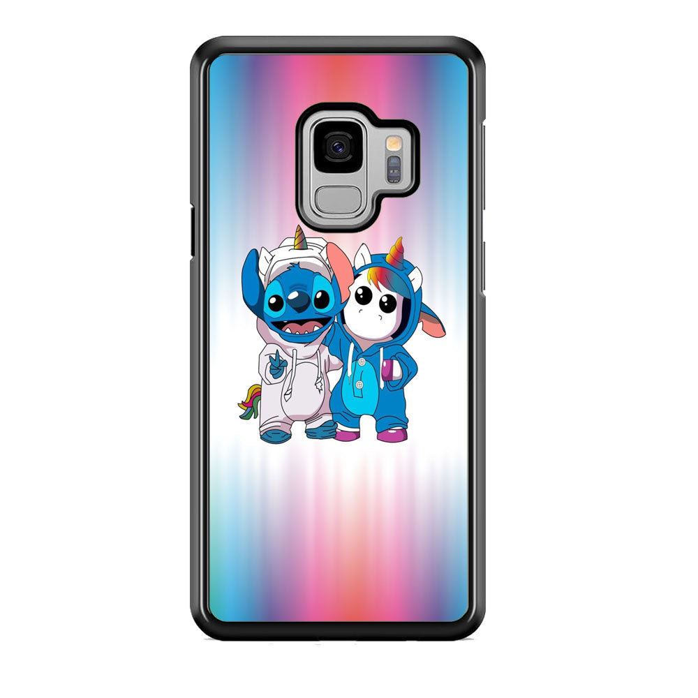 Stitch And Unicornio Soft Colour Gradation Samsung Galaxy S9 Case