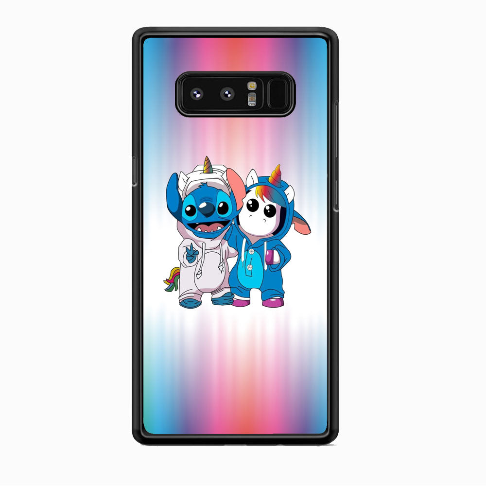 Stitch And Unicornio Soft Colour Gradation Samsung Galaxy Note 8 Case