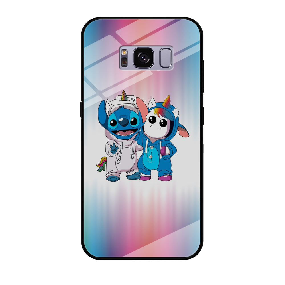 Stitch And Unicornio Soft Colour Gradation Samsung Galaxy S8 Plus Case
