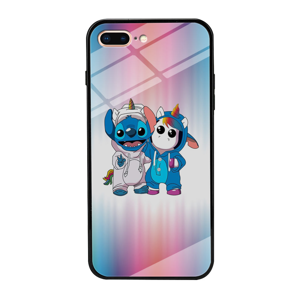 Stitch And Unicornio Soft Colour Gradation iPhone 7 Plus Case