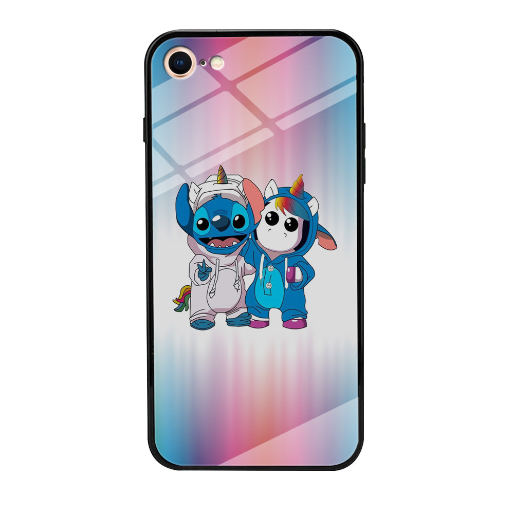 Stitch And Unicornio Soft Colour Gradation iPhone 7 Case