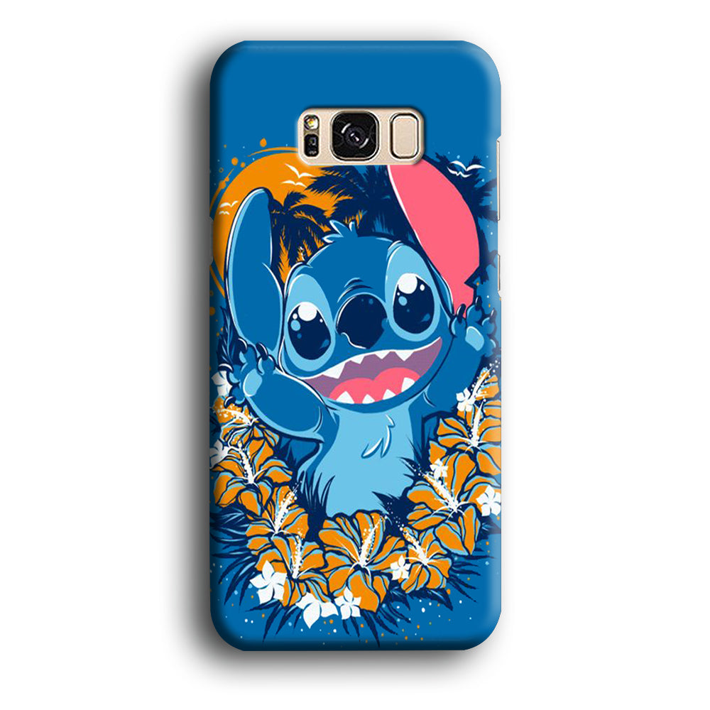 Stitch Blue Wallpaper Samsung Galaxy S8 Case