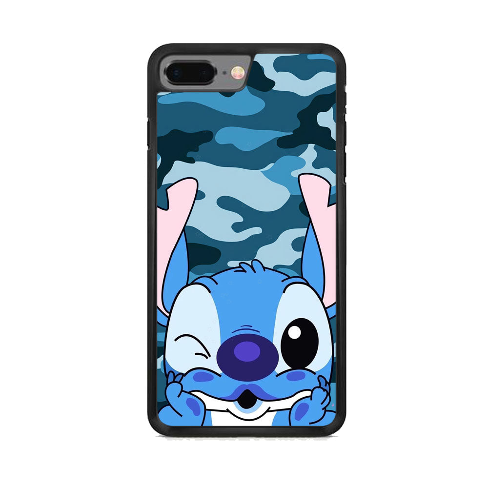 Stitch Blue in Camouflage iPhone 8 Plus Case