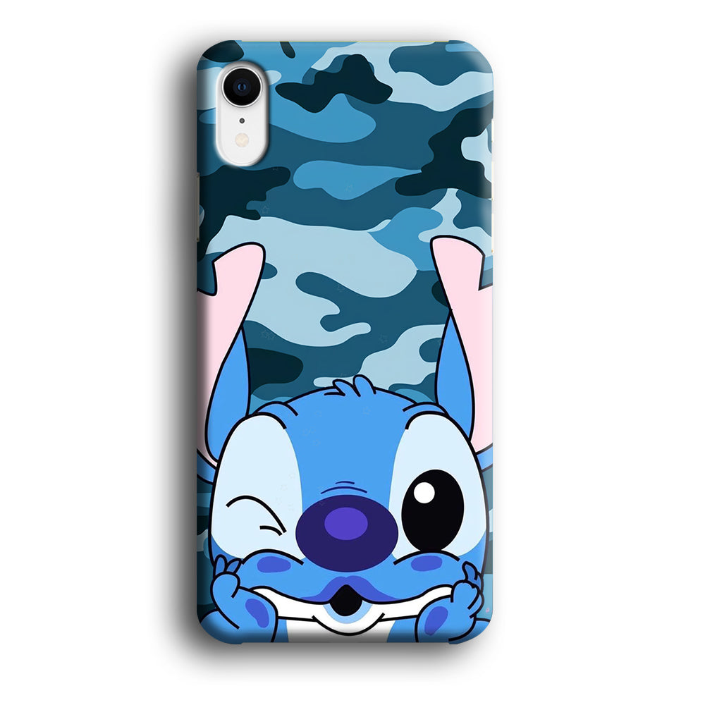 Stitch Blue in Camouflage iPhone XR Case