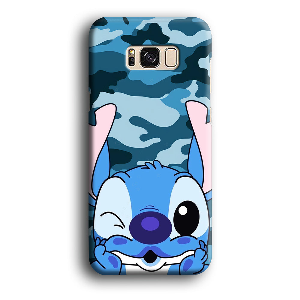 Stitch Blue in Camouflage Samsung Galaxy S8 Case