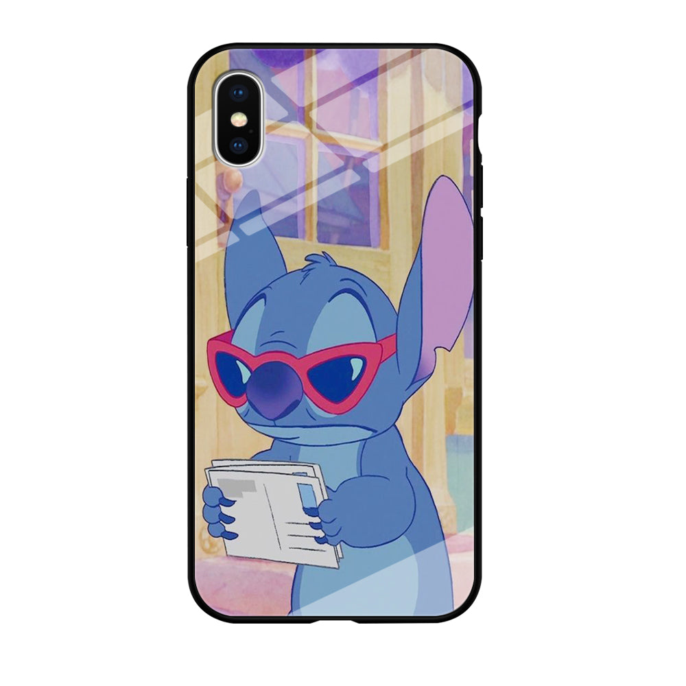 Stitch Cool Style iPhone XS Case Tempered Glass Case