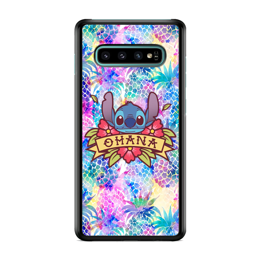 Stitch Ohana on Summer Samsung Galaxy S10 Case