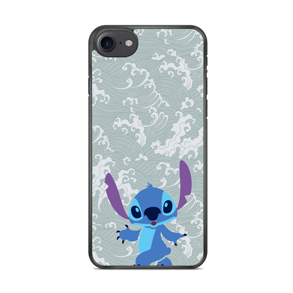 Stitch Walk on The Wave iPhone 8 Case