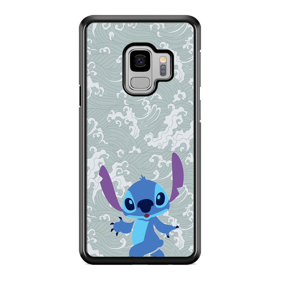 Stitch Walk on The Wave Samsung Galaxy S9 Case