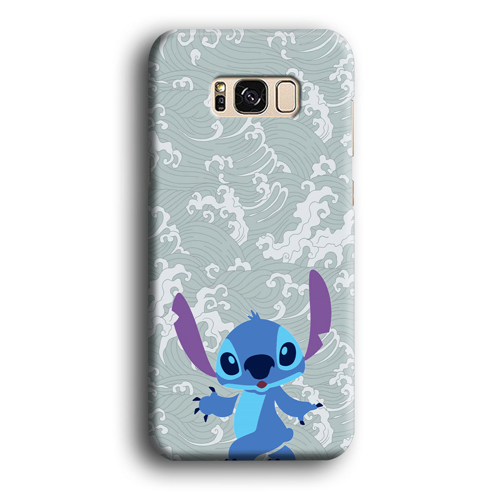 Stitch Walk on The Wave Samsung Galaxy S8 Case