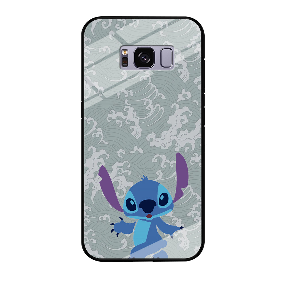 Stitch Walk on The Wave Samsung Galaxy S8 Case