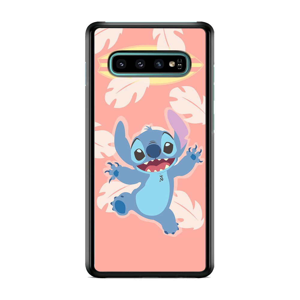 Stitch With Surfing Board Samsung Galaxy S10 Plus Case