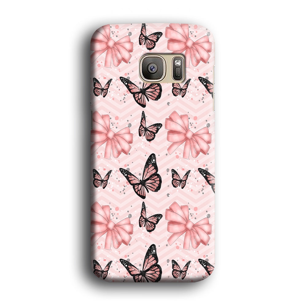 Strip Beauty Butterfly Samsung Galaxy S7 Case