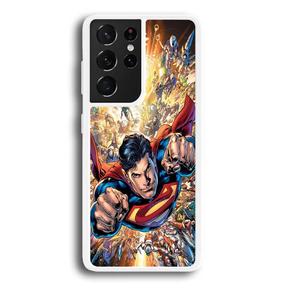 Superman Space Battle Samsung Galaxy S21 Ultra Case