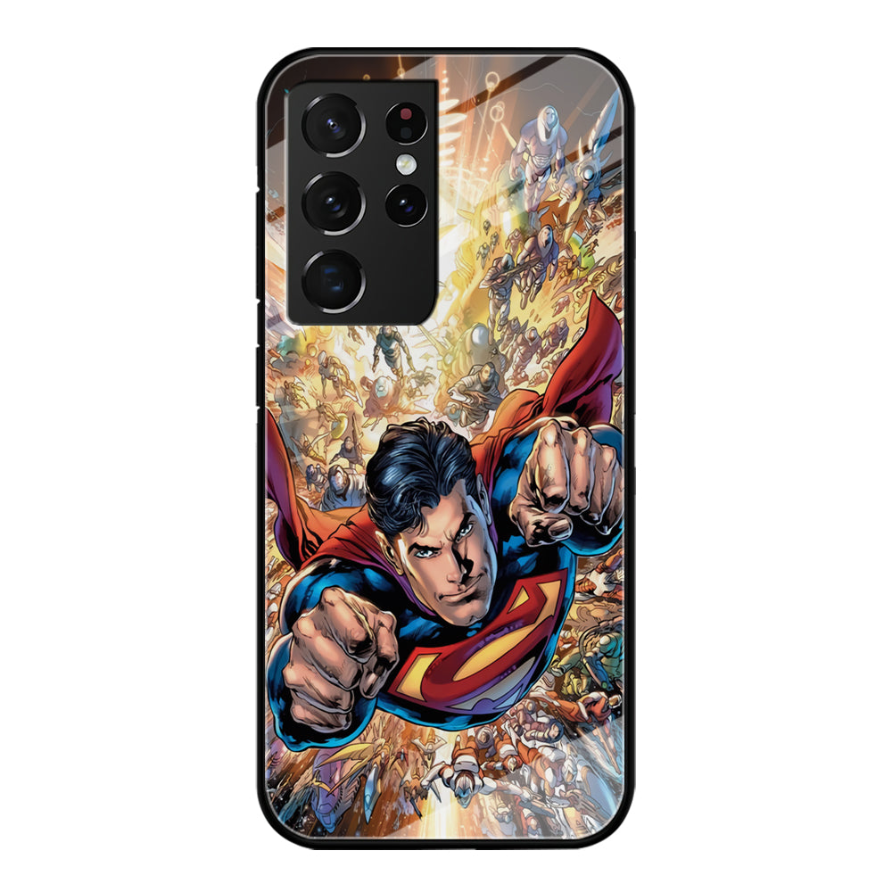 Superman Space Battle Samsung Galaxy S21 Ultra Case
