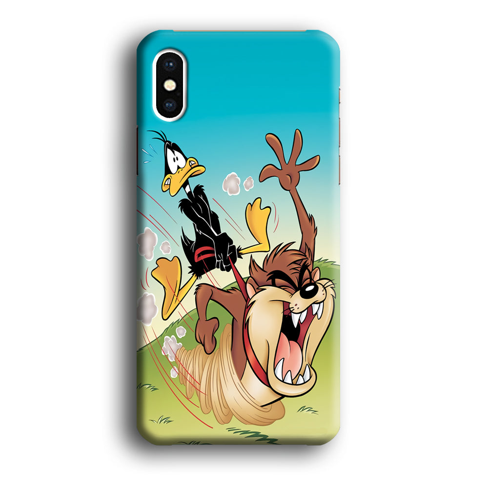 Tasmanian And Daffy Duck iPhone X Case