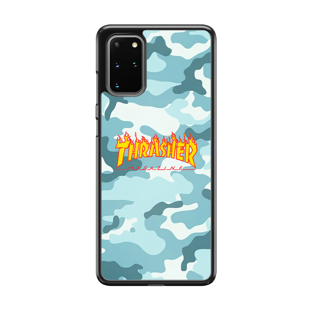Thrasher Camo Light Blue Samsung Galaxy S20 Plus Case - Carneyforia