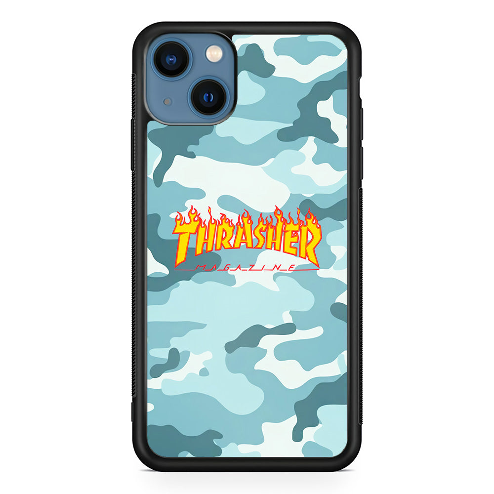 Thrasher Camo Light Blue iPhone 13 Case - Carneyforia