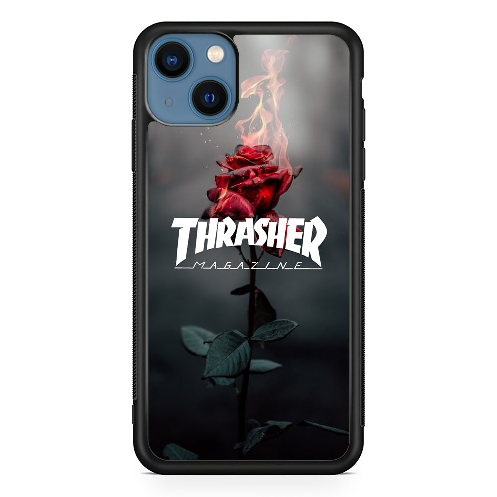 Thrasher Rose Flame iPhone 13 Case - Carneyforia