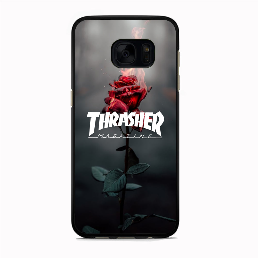 Thrasher Rose Flame Samsung Galaxy S7 Case - Carneyforia