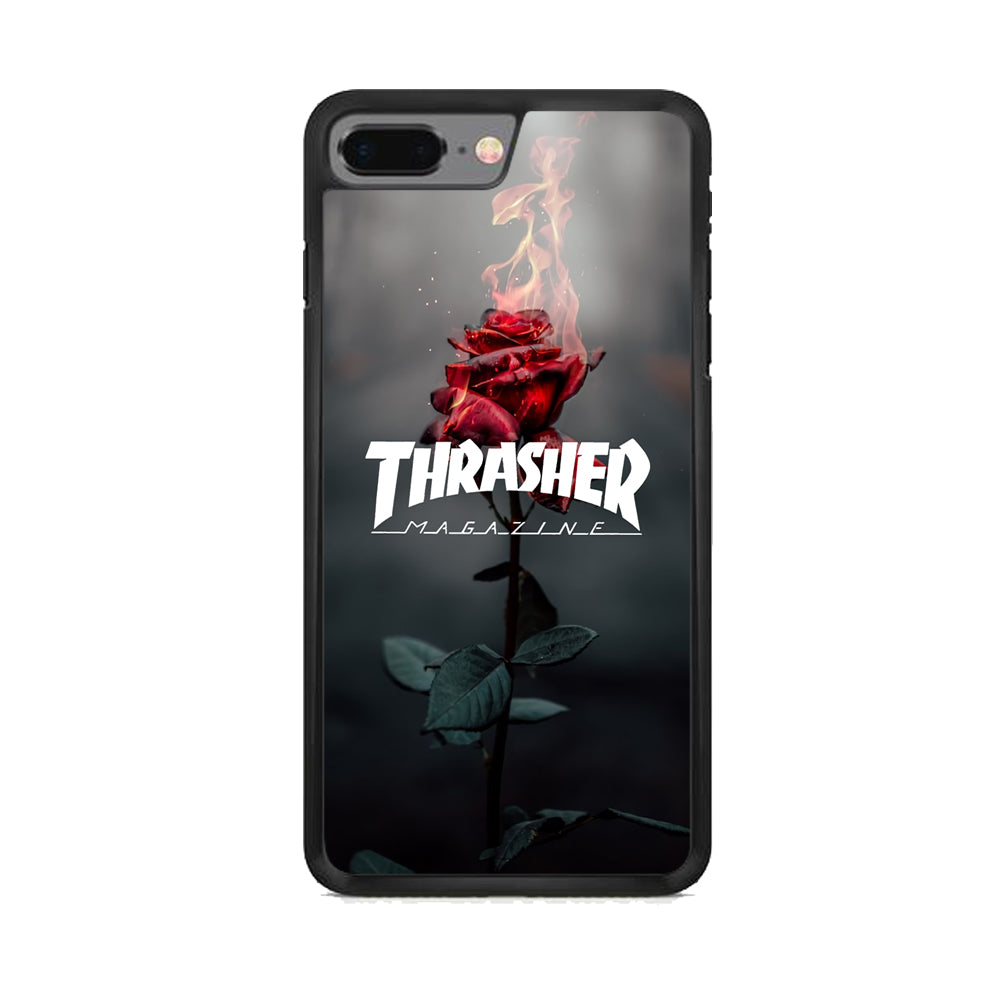 Thrasher Rose Flame iPhone 8 Plus Case - Carneyforia