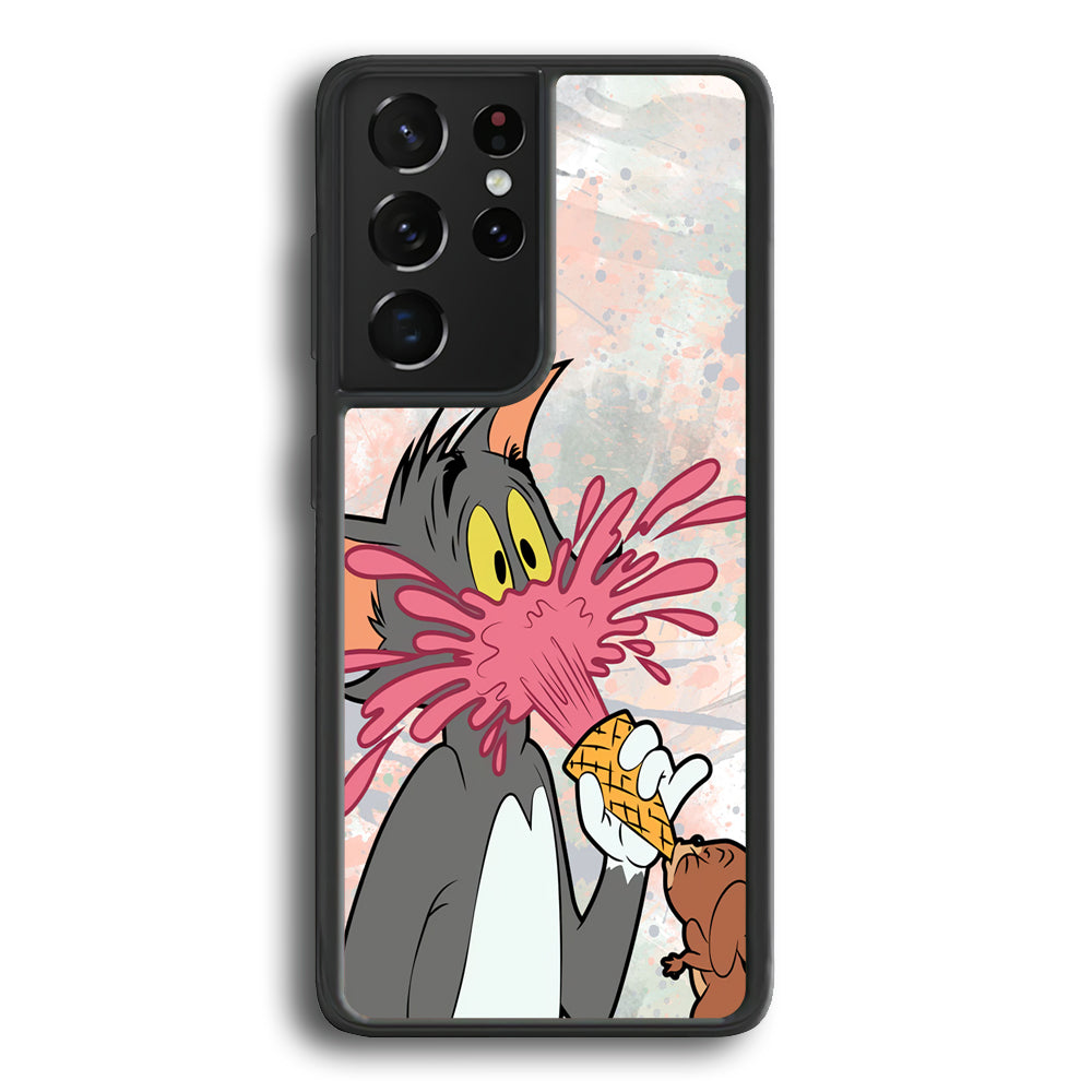 Tom And Jerry Ice Cream Gun Samsung Galaxy S21 Ultra Case