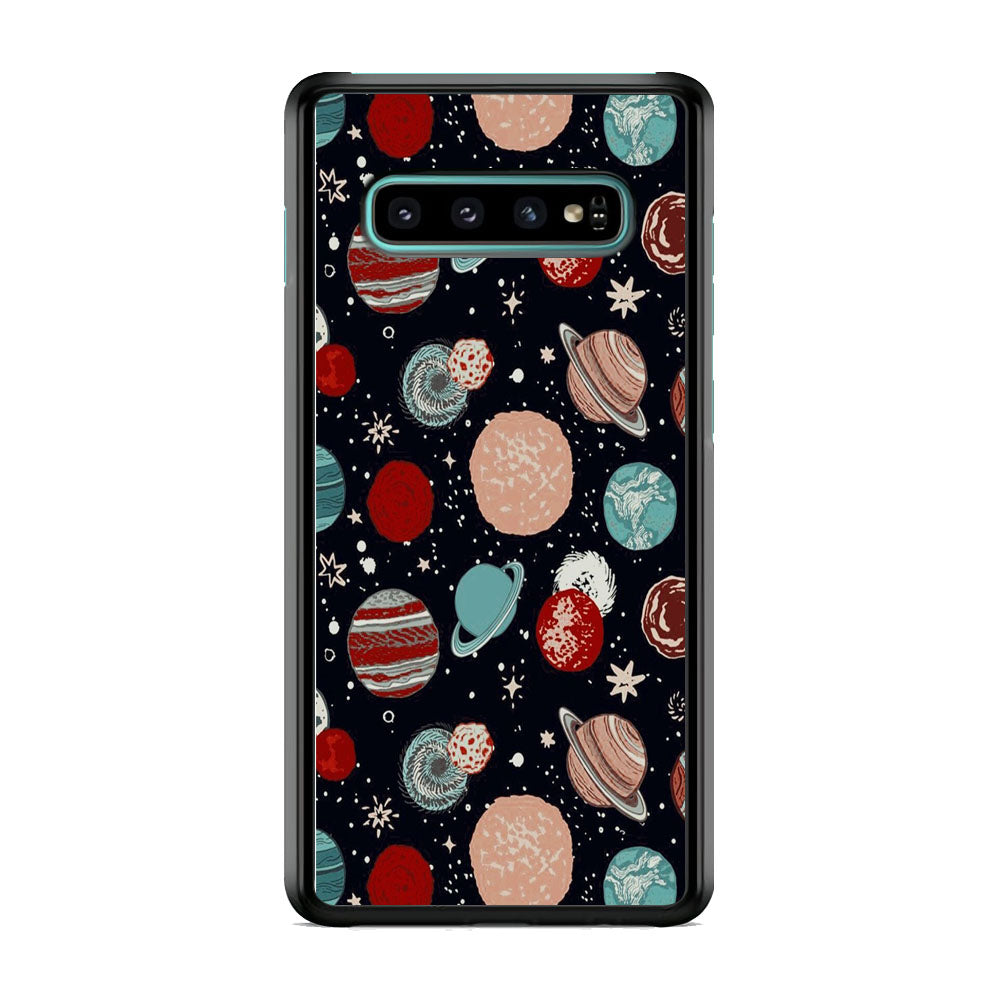 Universe Colorfull Planets Samsung Galaxy S10 Plus Case