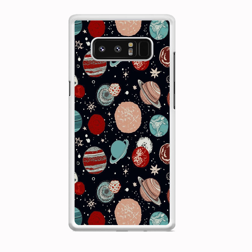Universe Colorfull Planets Samsung Galaxy Note 8 Case