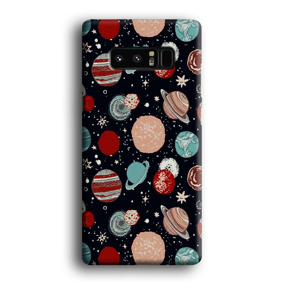 Universe Colorfull Planets Samsung Galaxy Note 8 Case