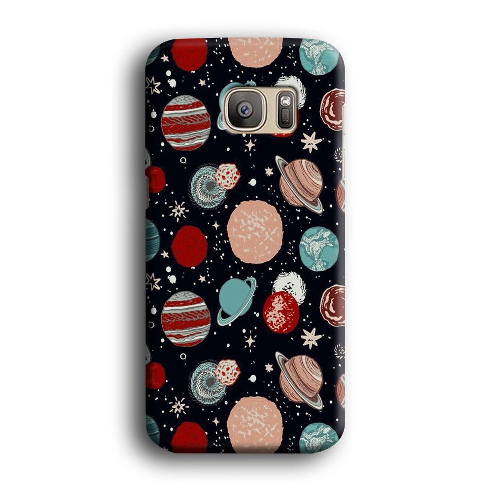 Universe Colorfull Planets Samsung Galaxy S7 Case