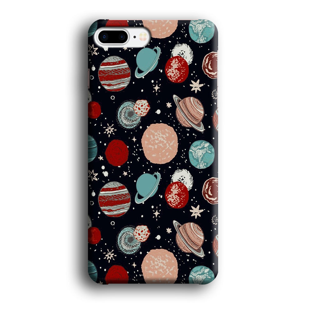 Universe Colorfull Planets iPhone 8 Plus Case