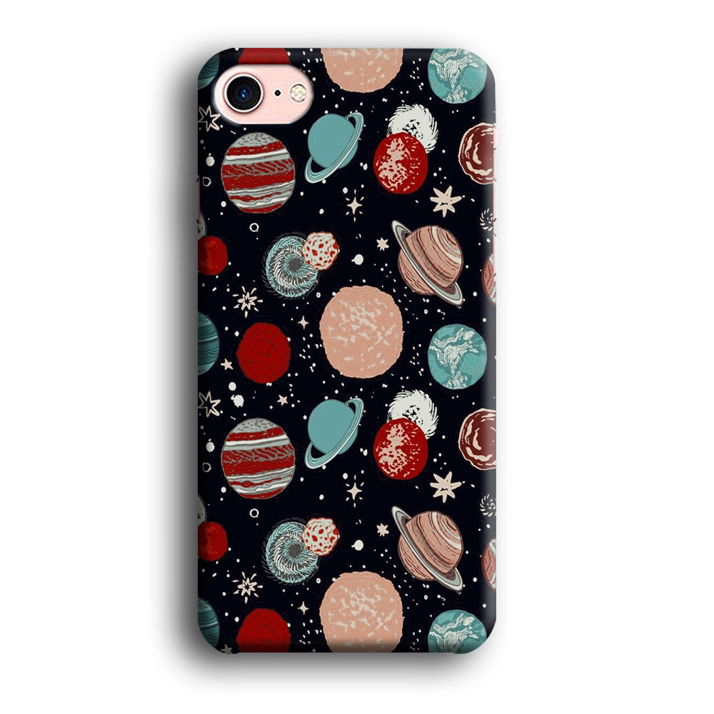 Universe Colorfull Planets iPhone 8 Case